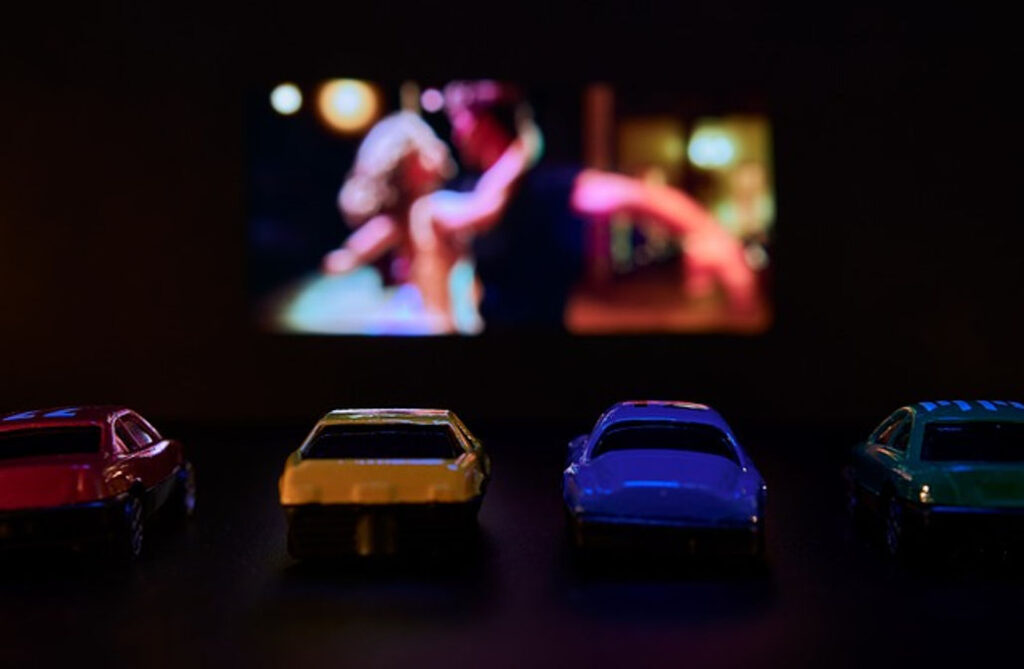 Watching movies in a drive-in theater